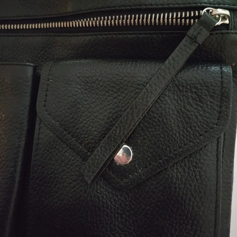 Radley London Wilton Way Black Pebble Leather Crossbody Bag Scottie Dog